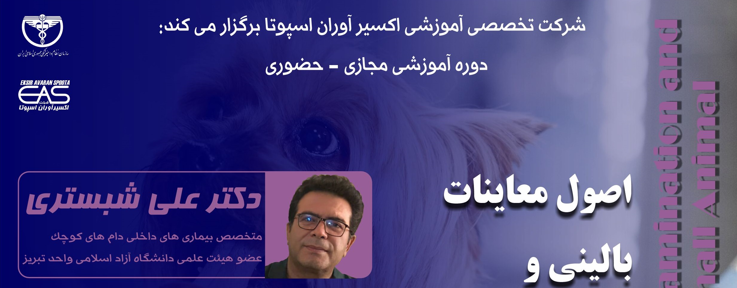 دوره آموزشی مجازی- حضوری" اصول معاینات بالینی و روش های نمونه برداری در دام های کوچک"